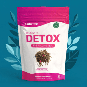 Confezione di Lulutox Detox Tea con 28 filtri di tisana alle erbe